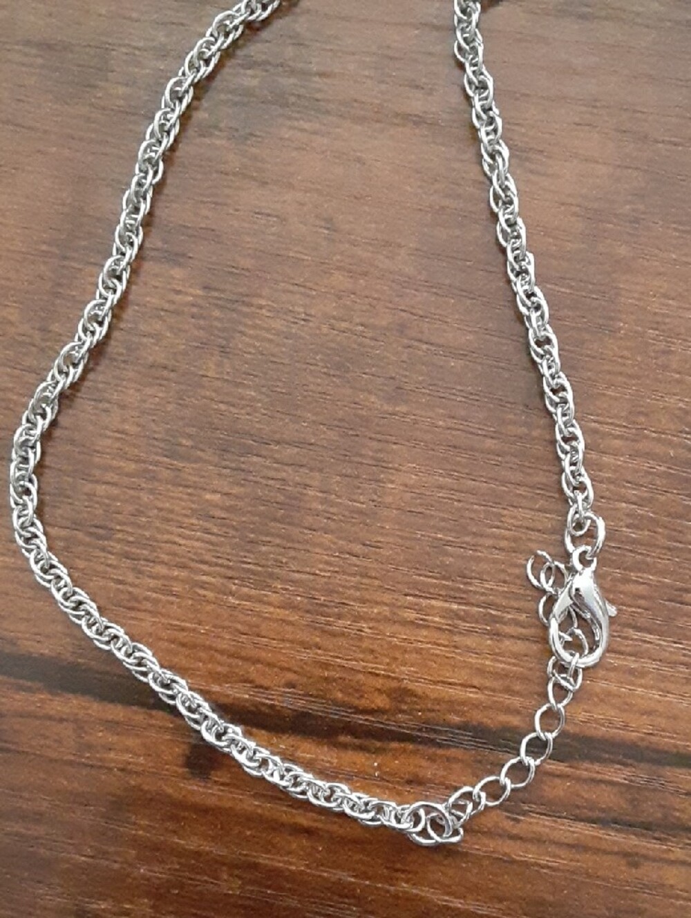 Silver Tone Heart Pendant Necklace with Pearl Bead - Picture 4 of 5
